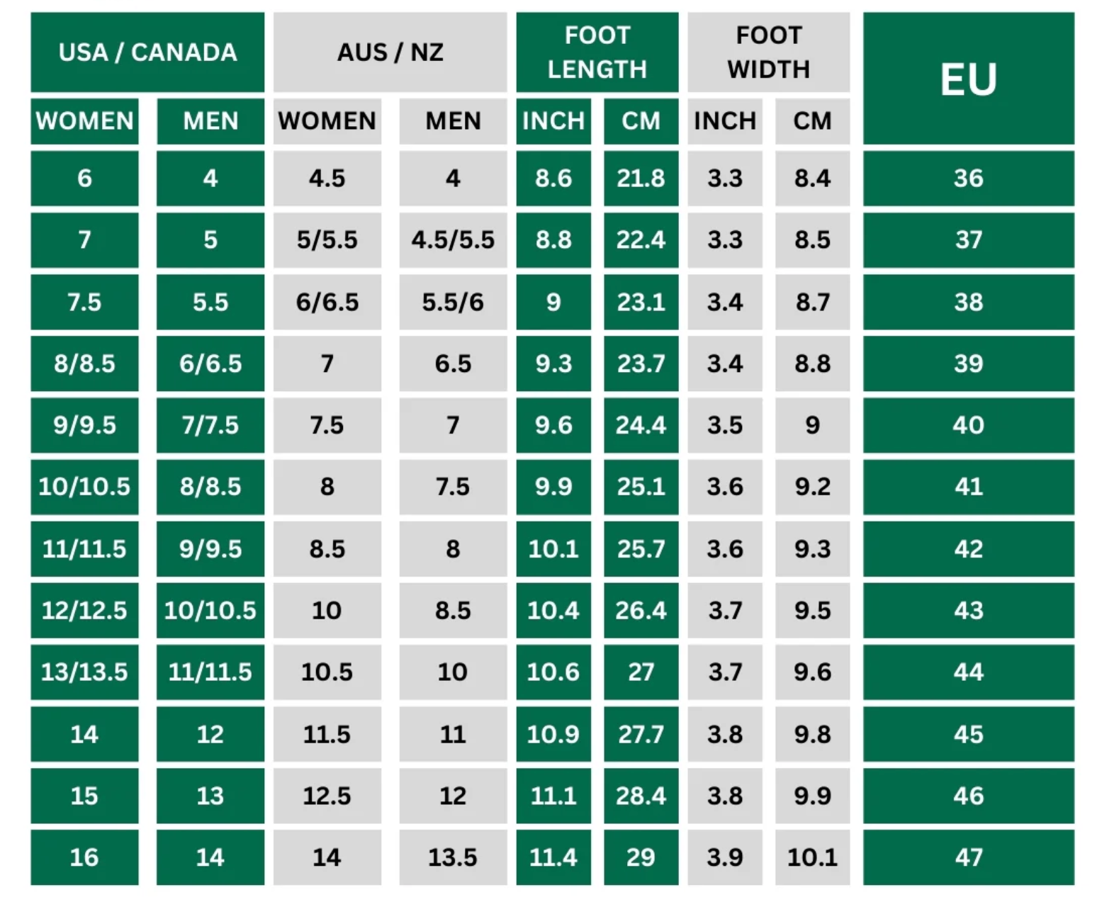 → Click for Size & Fit Chart ←